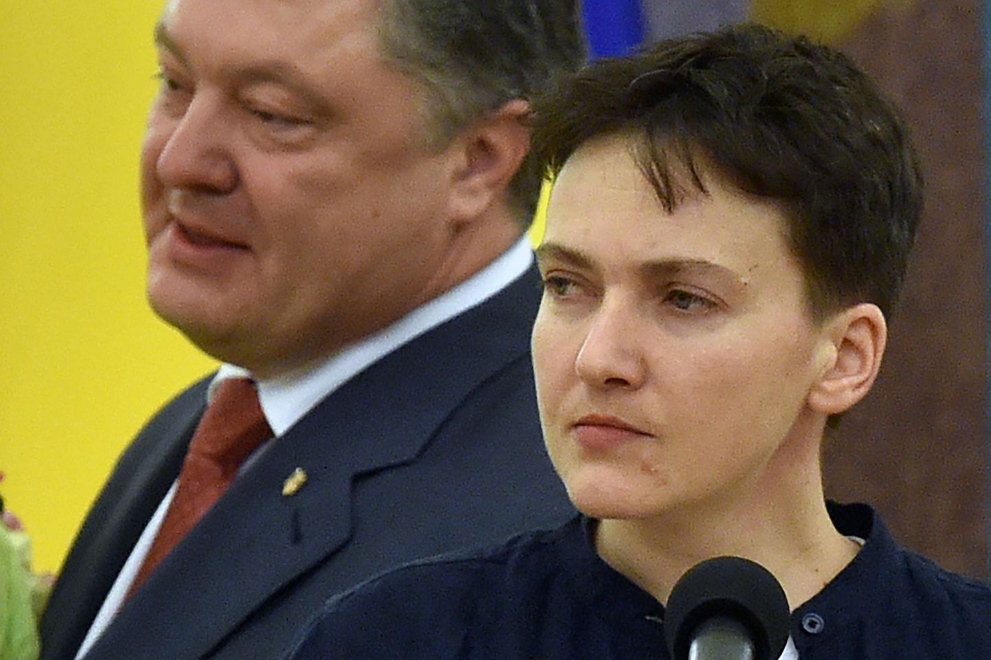 Петр Порошенко и Надежда Савченко.