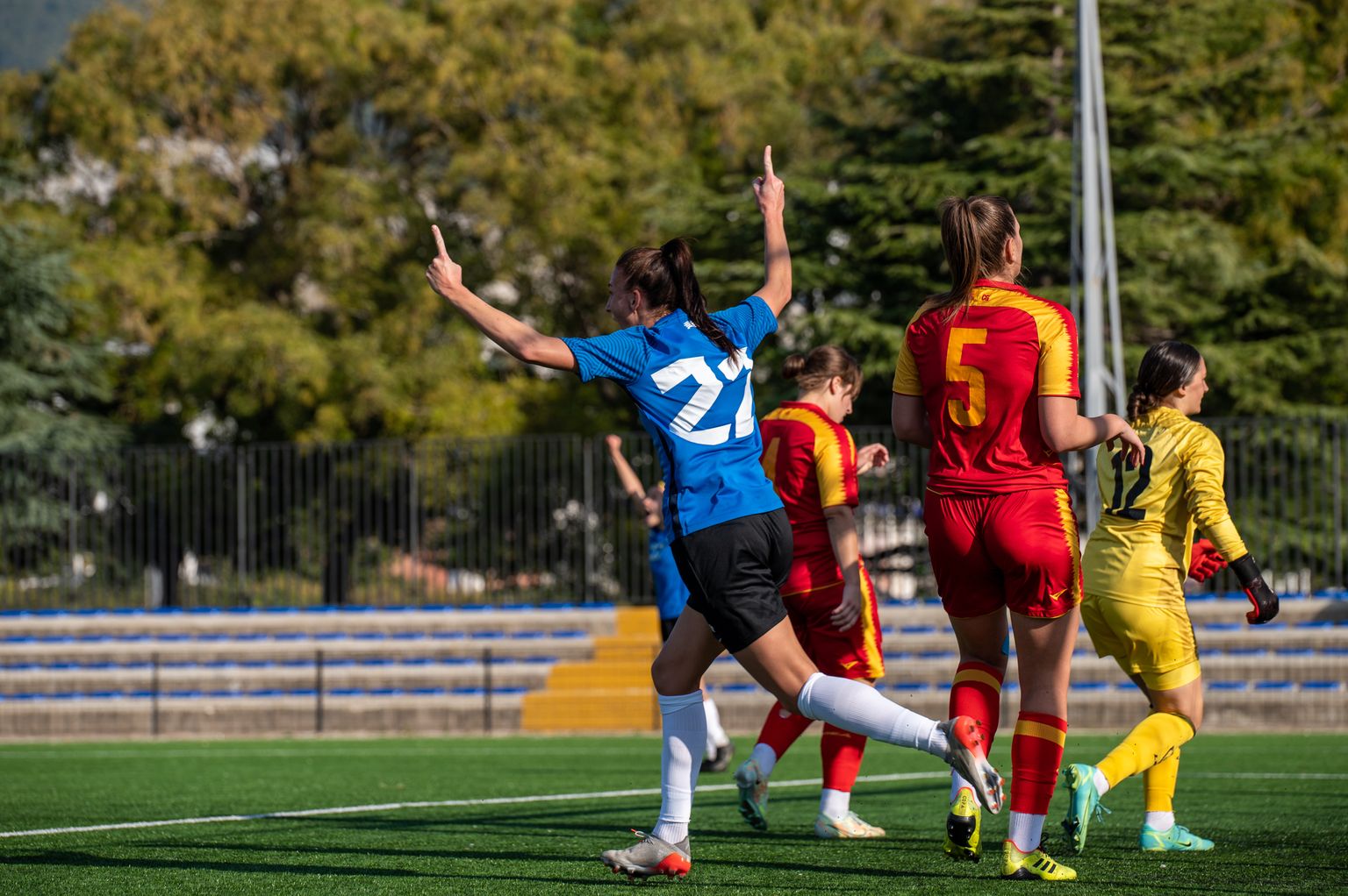Eesti naiste jalgpallikoondis alistas Montenegro.
