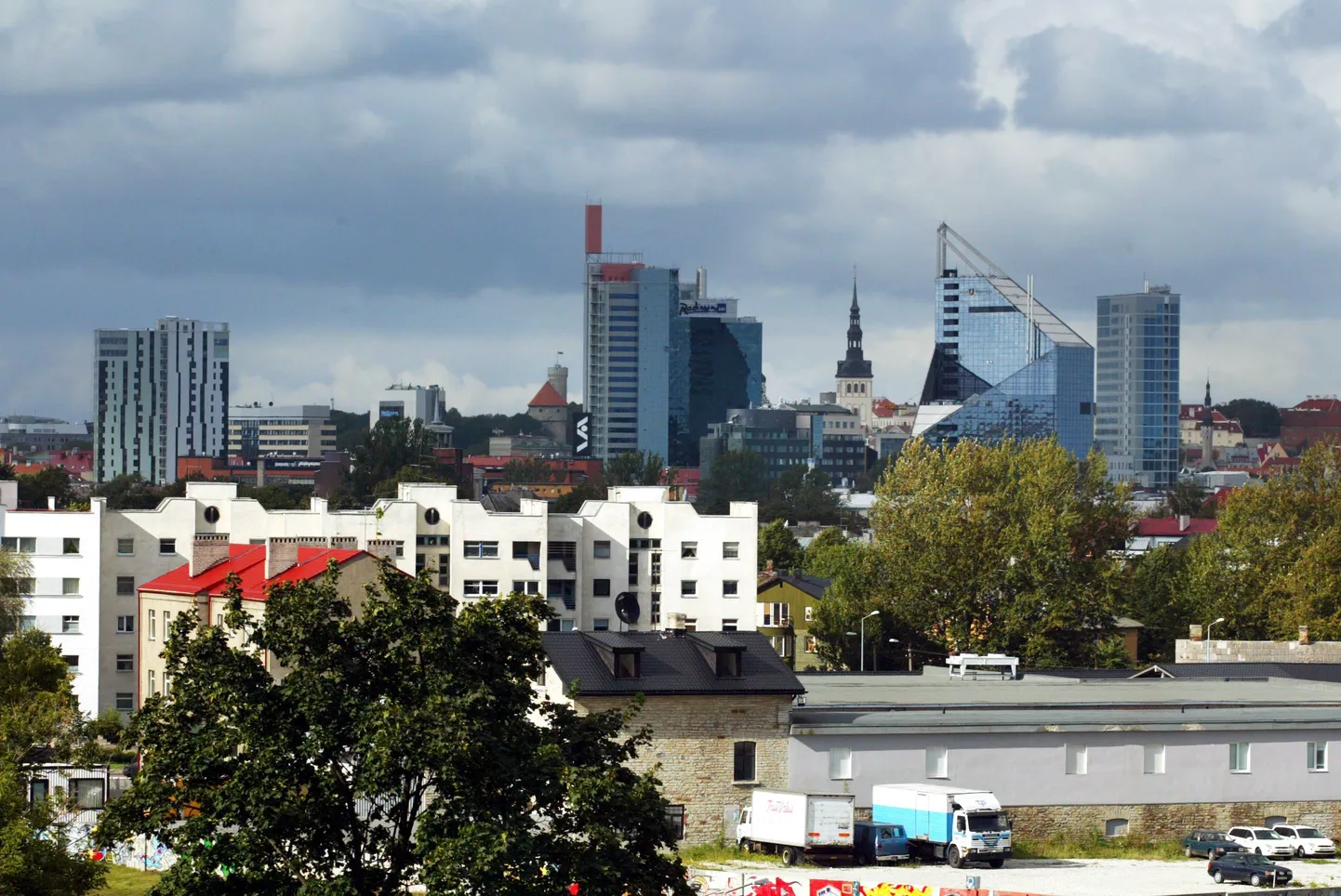 Вид на Таллинн с Ласнамяэ.