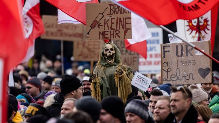 Антиковидные протесты в Австрии