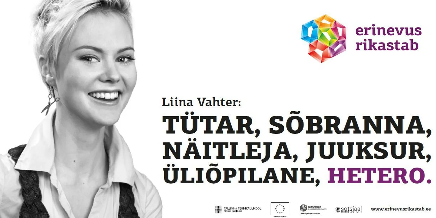 Välimeediakampaania «Erinevus rikastab» plakat.