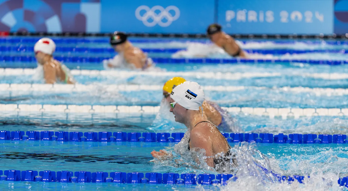 Pariisi olümpia: Eneli Jefimova, 100 m rinnuliujumine.