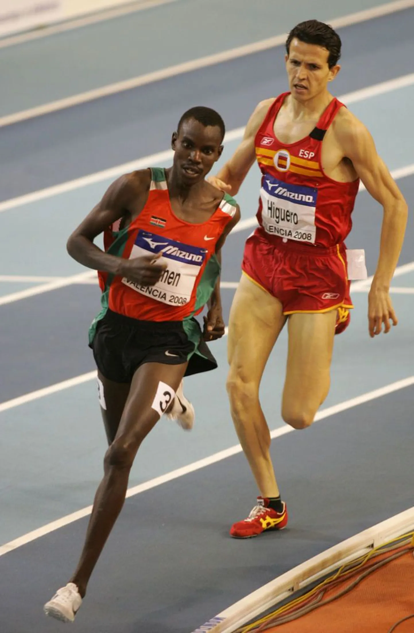 Daniel Kipchirchir Komen ees ja Juan Carlos Higuero järel