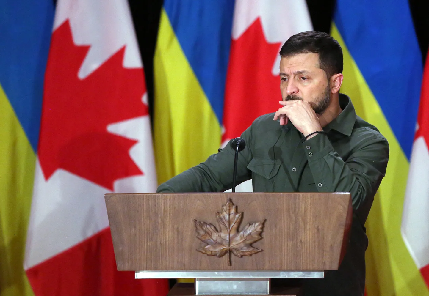 Ukraina president Volodõmõr Zelenskõi visiidil Kanadas.