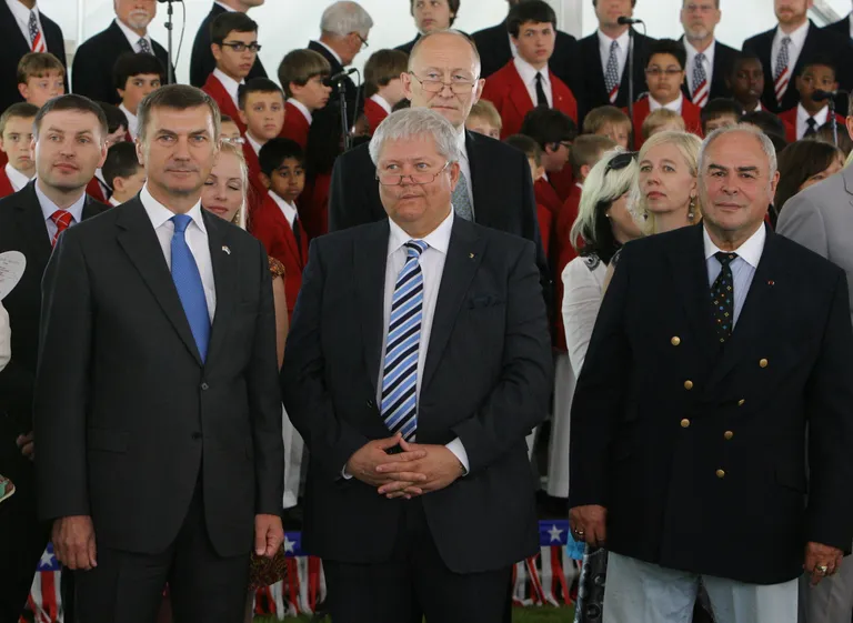 Andrus Ansip, Rein Lang ja Eri Klas möödunud aasta augustis. Foto: