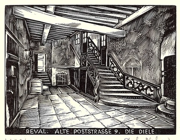 Johann Naha "Vana-Posti 9 diele" 1942. Alfred Rosenbergi lapsepõlvekodu.
