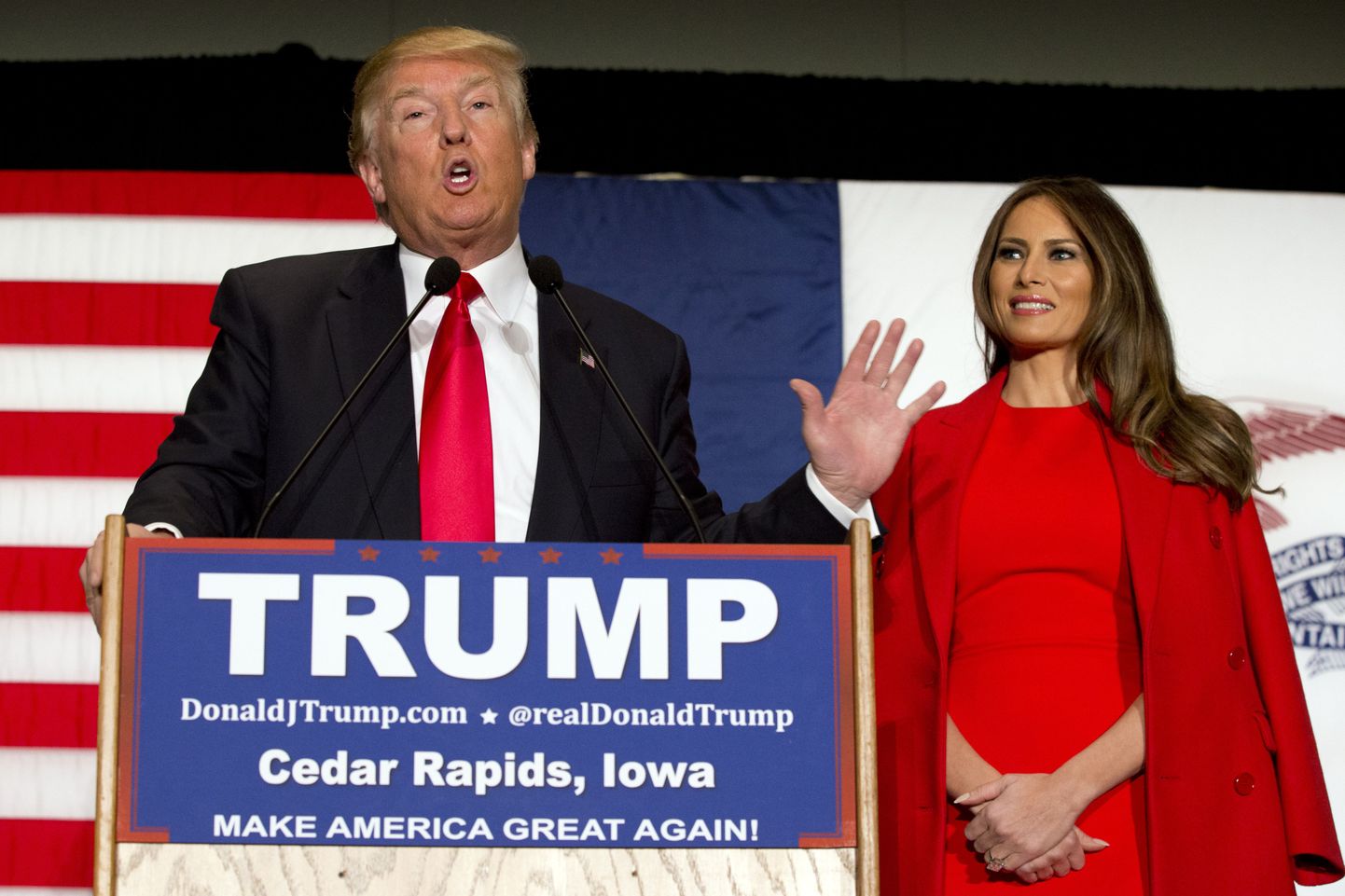 Donald Trump  ja ta naine Melania Trump