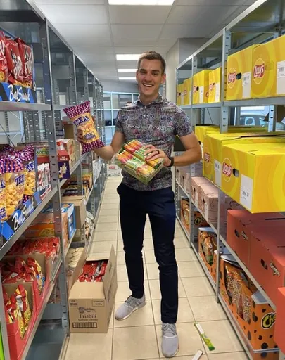Bolti asutaja ja tegevjuht Markus Villig Bolti «pimepoes».