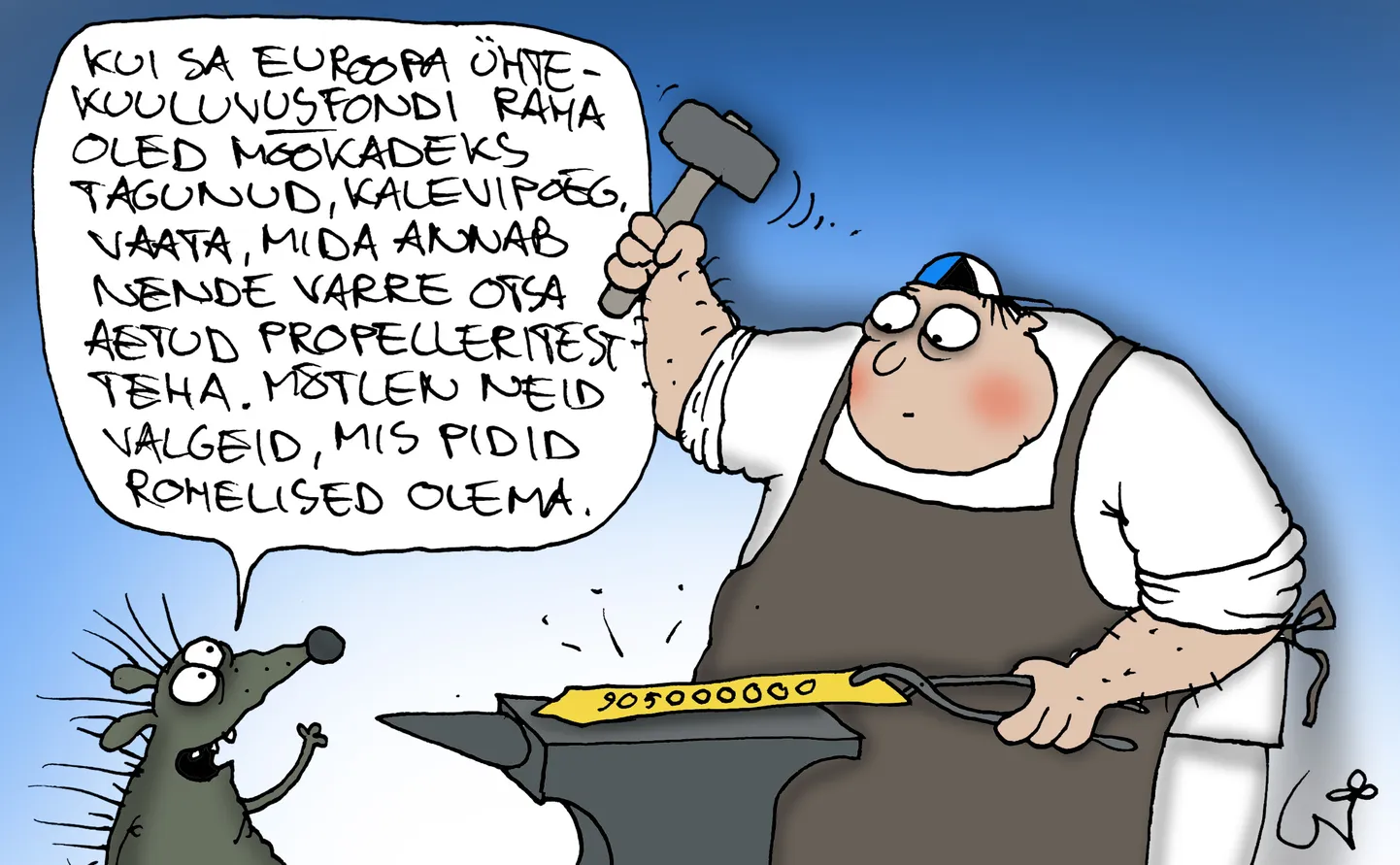 Urmas Nemvalts joonistab.