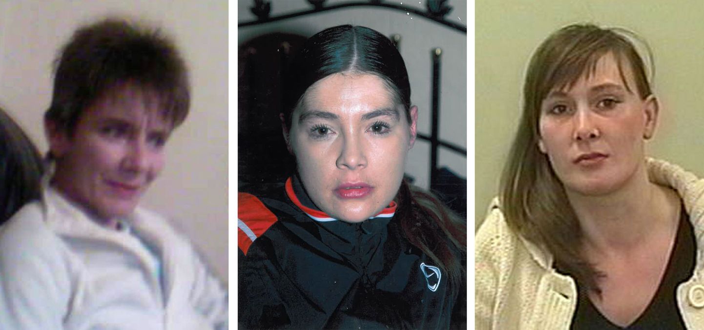 Politsei otsib taga kolme prostituudi (vasakult) Susan Rushworthi, Suzanne Blamiresi ja Shelley Armitage'i mõrvarit.