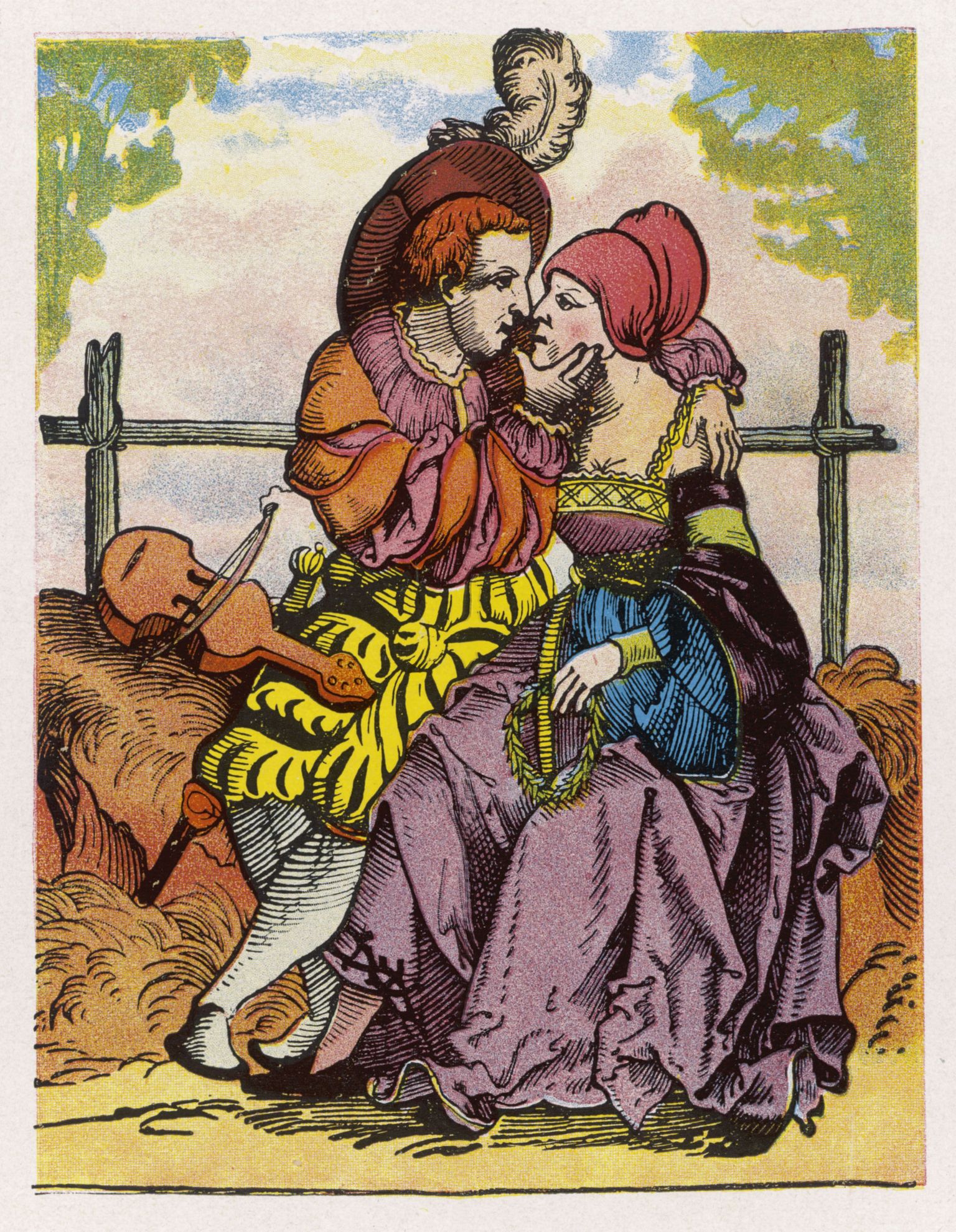16. sajandist pärit kunstiteos armastavast paarist