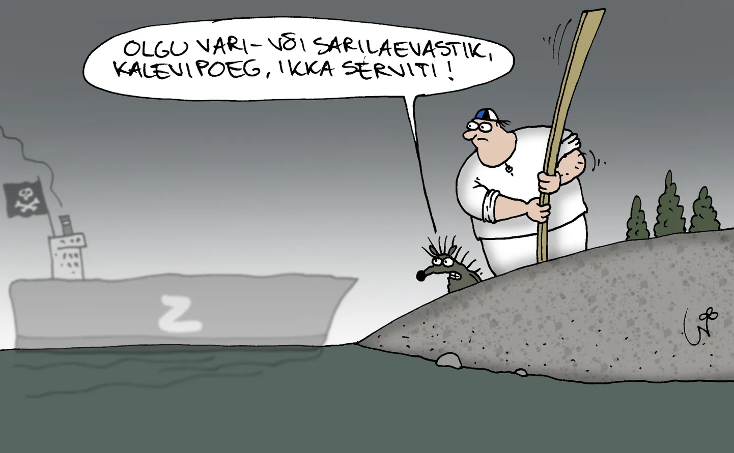Urmas Nemvalts joonistab.