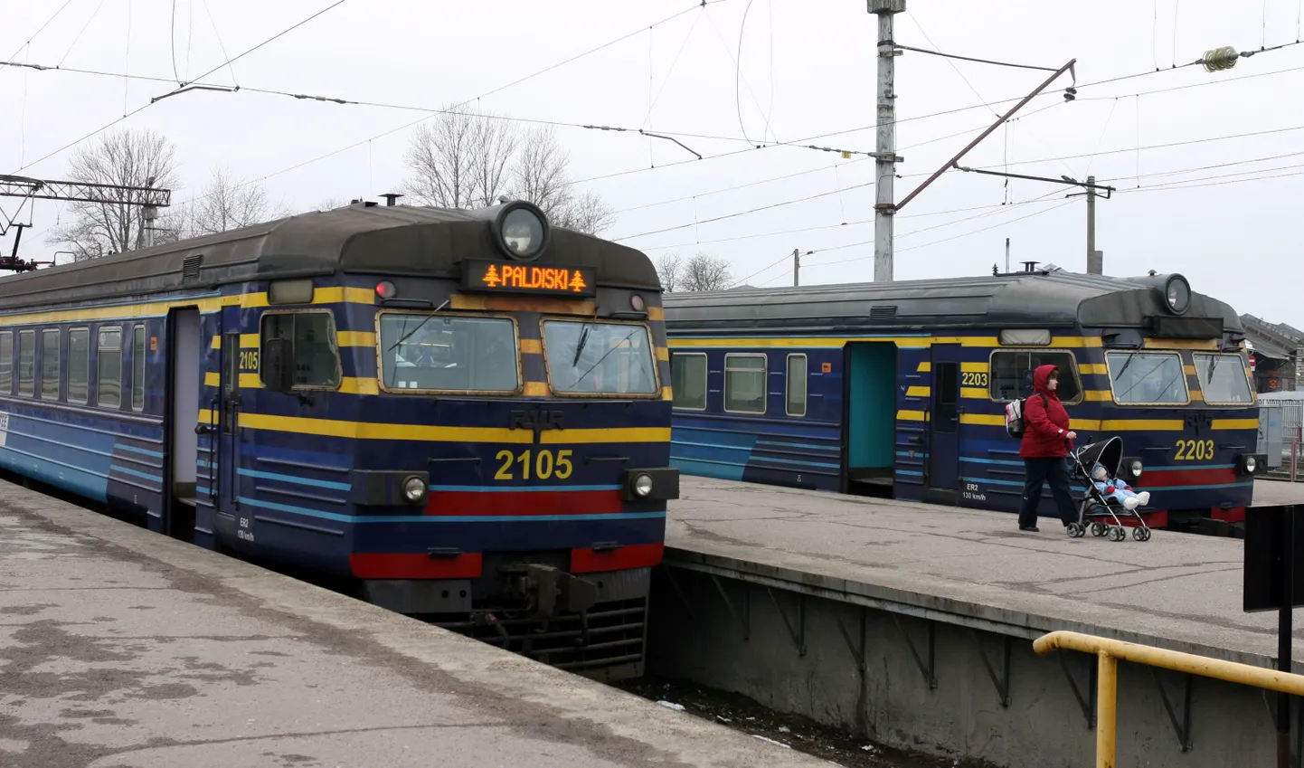 Поезда на Балтийском вокзале Таллинна.