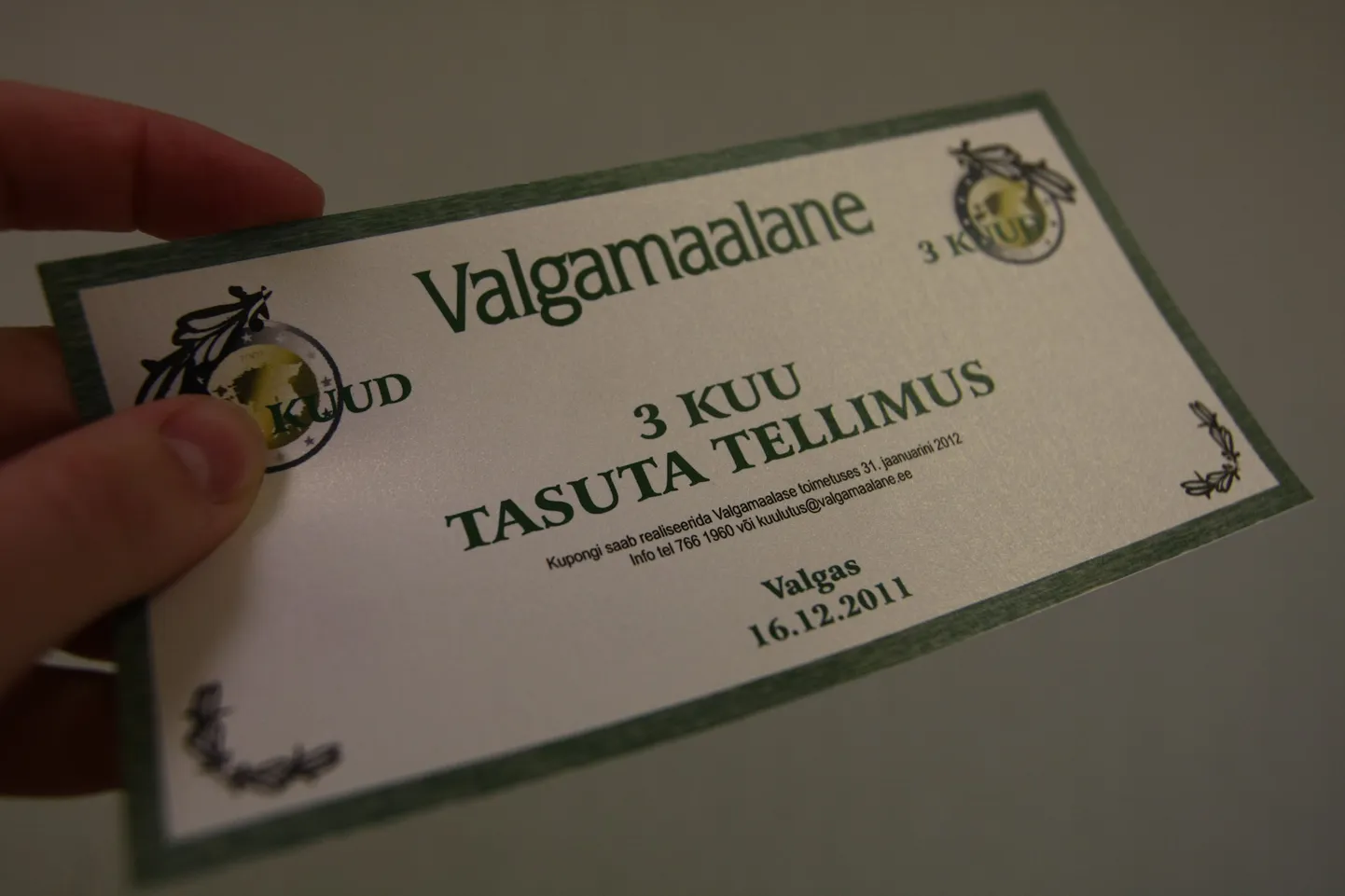Lugejakirjade konkursil osalejatele on kingituseks Valgamaalase kolme kuu tellimus.