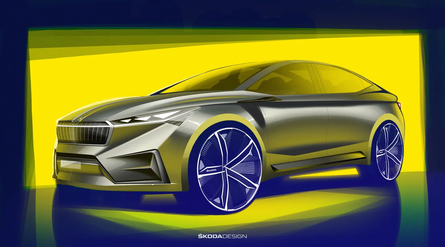 Konceptauto Škoda VISION iV dizaina skice