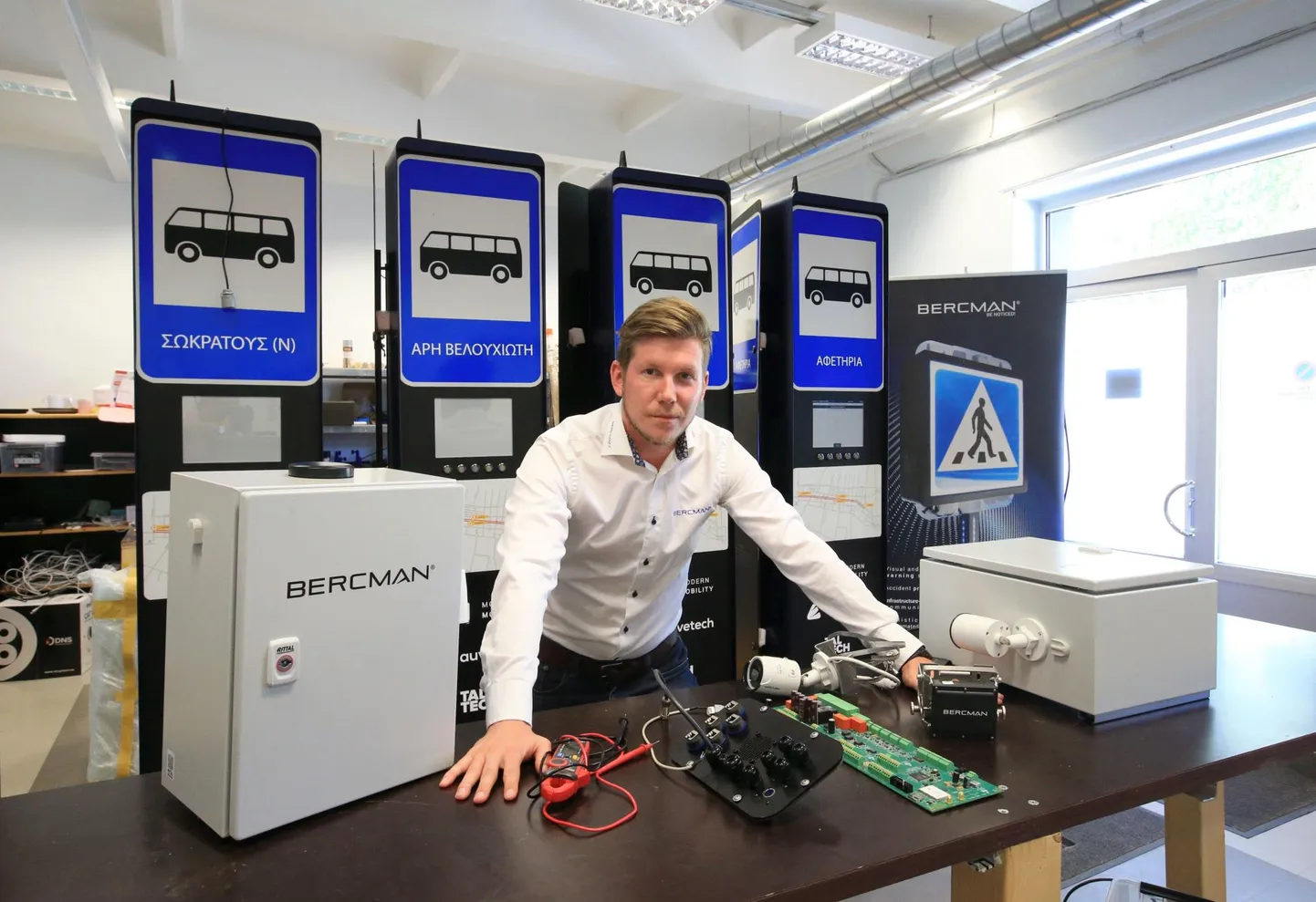 Bercman Technologies tegevjuht Mart Suurkask ettevõtte töökojas.