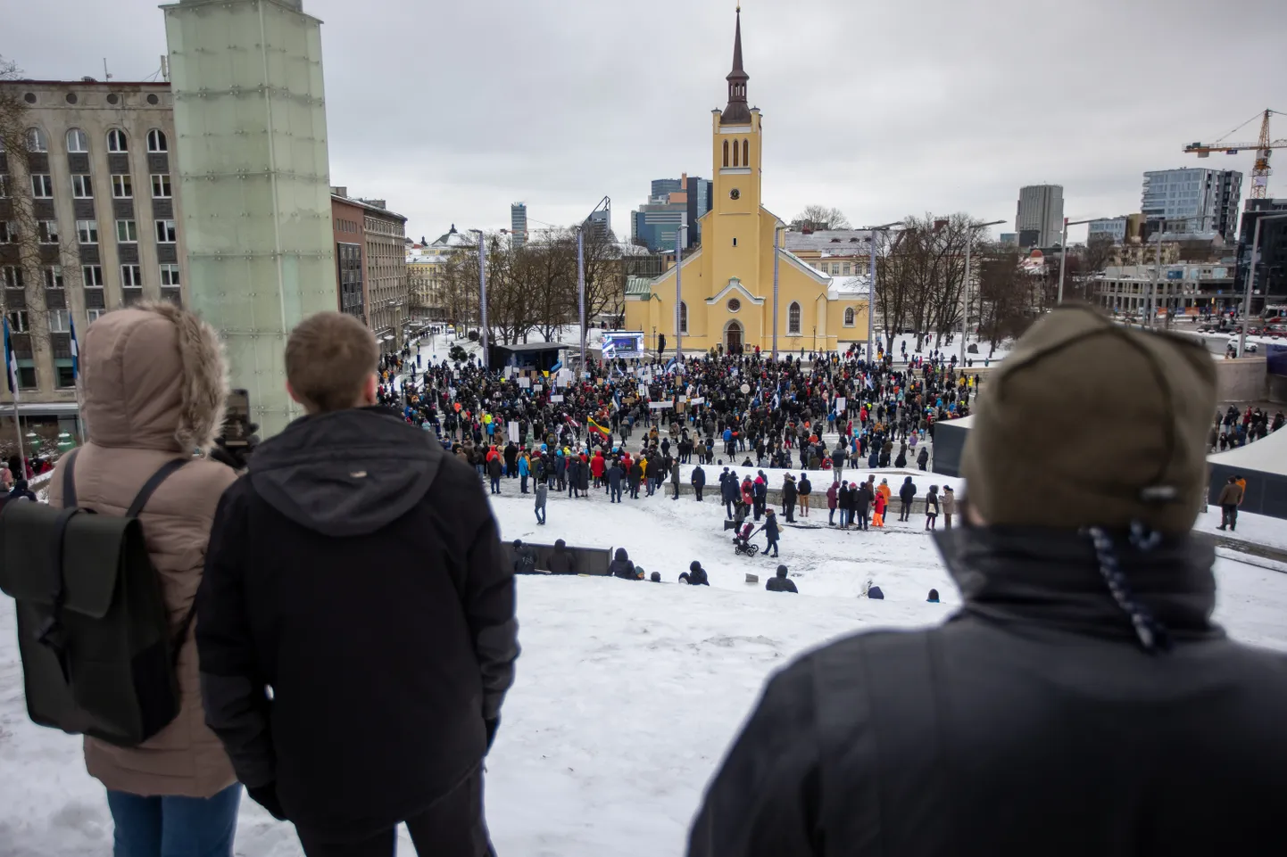 Акция протеста EKRE на площади Вабадузе.
