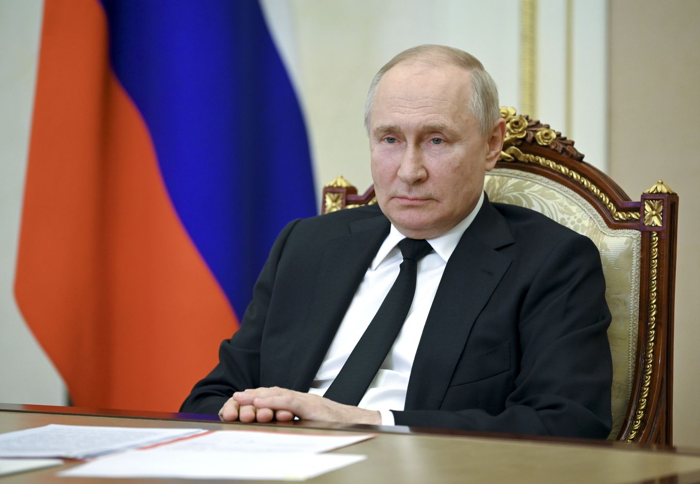 Президент России Владимир Путин на сегодняшней встрече.