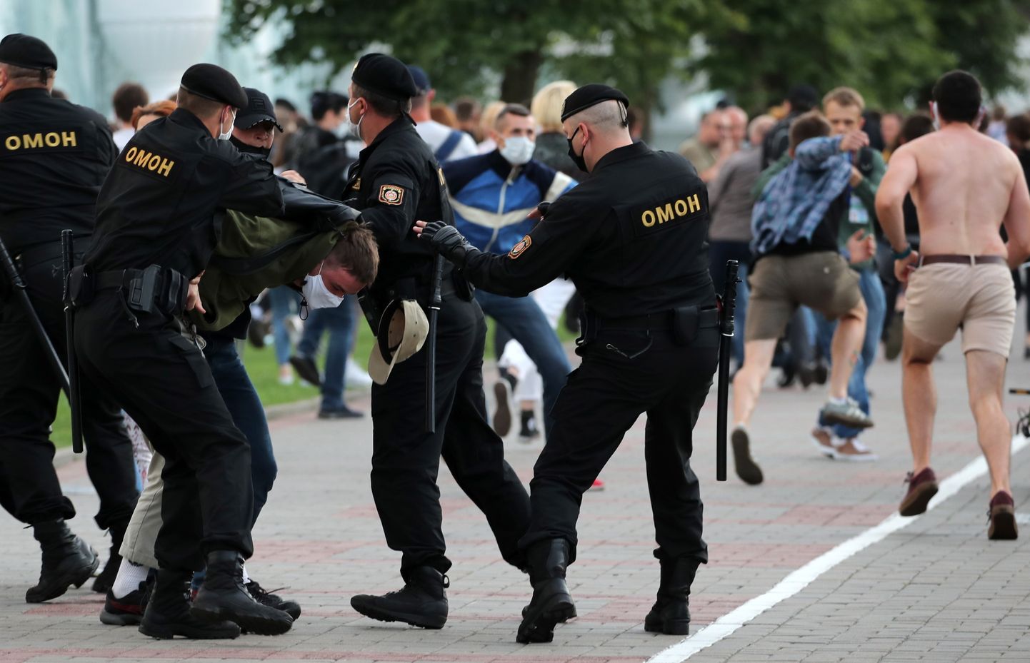 Акция протеста в Белоруссии.