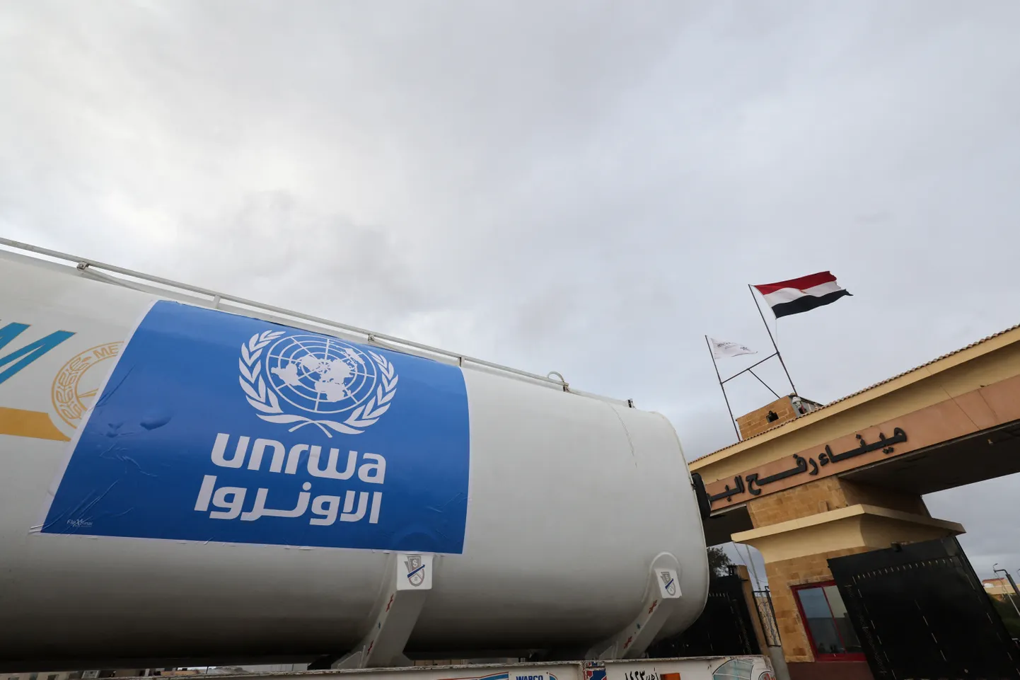 UNRWA veok sõitmas Gazast Egiptusesse. Pilt on illustreeriv.