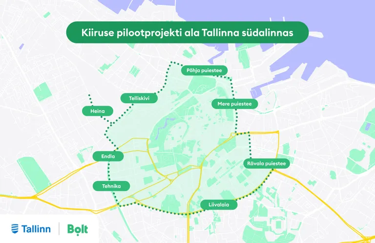 Bolti elektritõukerataste kiiruspiirangu ala