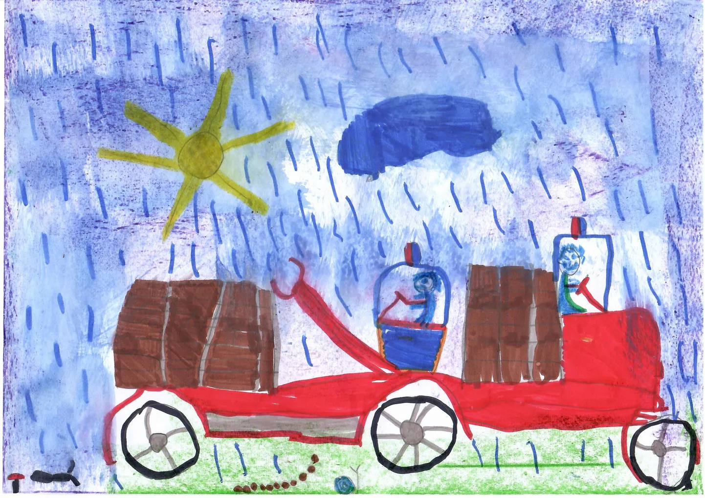 Sageli panevad lapsed oma mure joonistuse sisse. Pilt on illustratiivne
