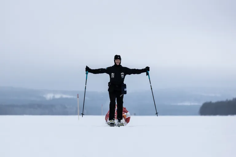 Joel Juht ühel maailma raskeimal ultramaratonil Montane Lapland Arctic Ultra 2022. aastal.