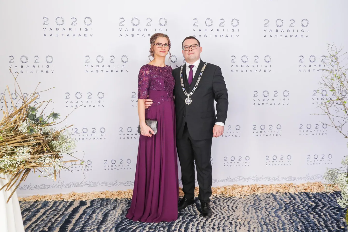 Madis Timpson ja Annika Jürisoo presidendi vastuvõtul.