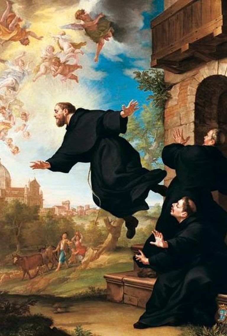 Copertino Giuseppe lendamist kujutav 18. sajandi maal