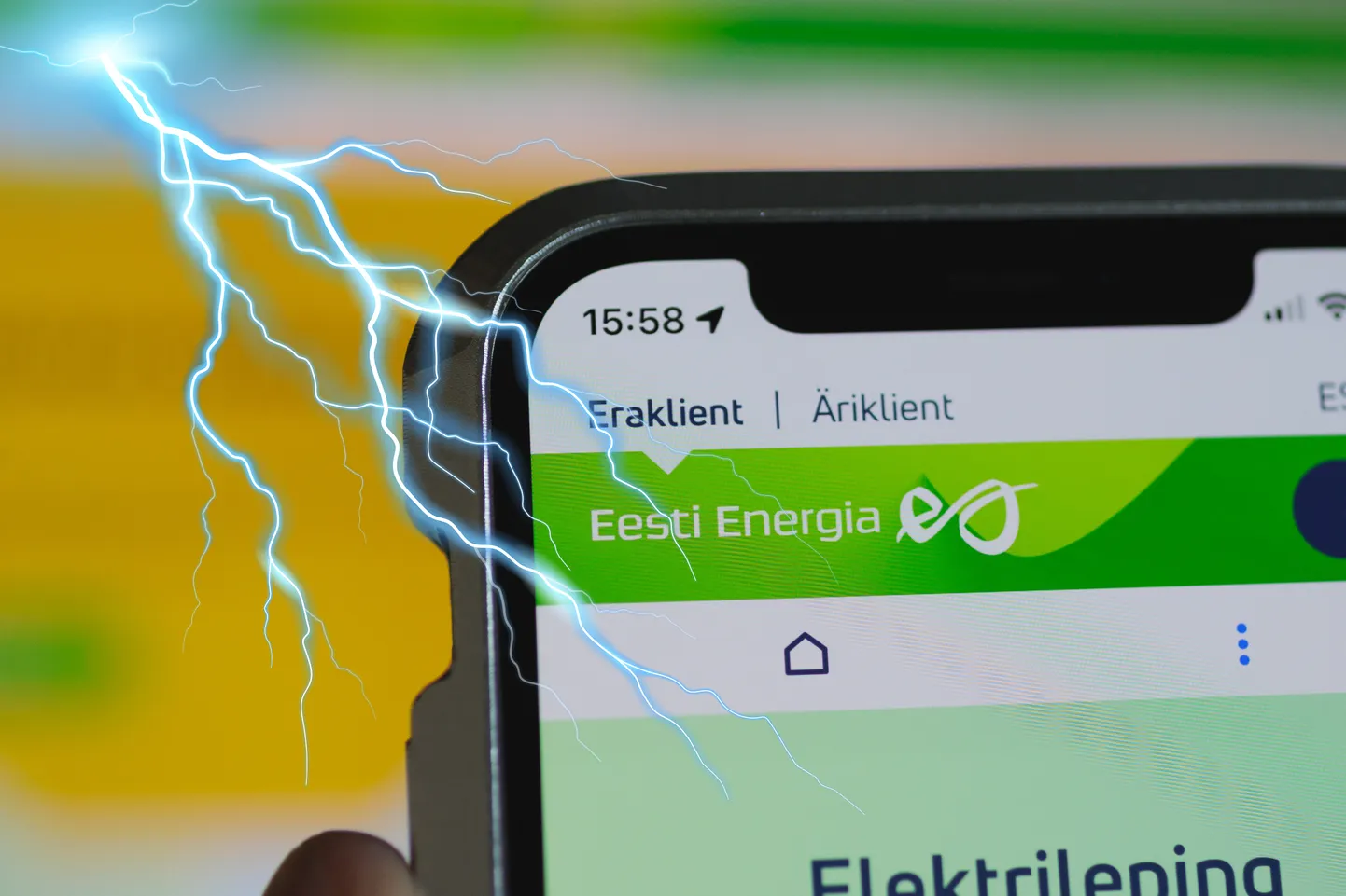 Kodutarbija elektrihind. Illustreeriv pilt.
