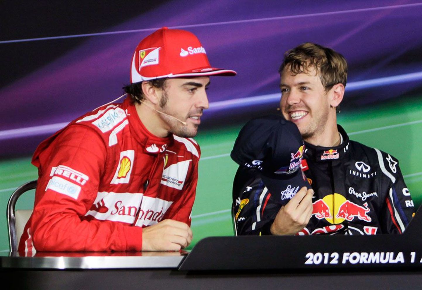 Vormel-1 otsustava etapi kaks peategelast: tiitli eest võitlevad Sebastian Vettel ja Fernando Alonso.