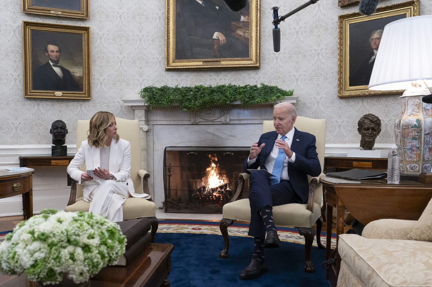 USA president Joe Biden võõrustamas Itaalia peaministrit Giorgia Melonit 1. märtsil Valges Majas.