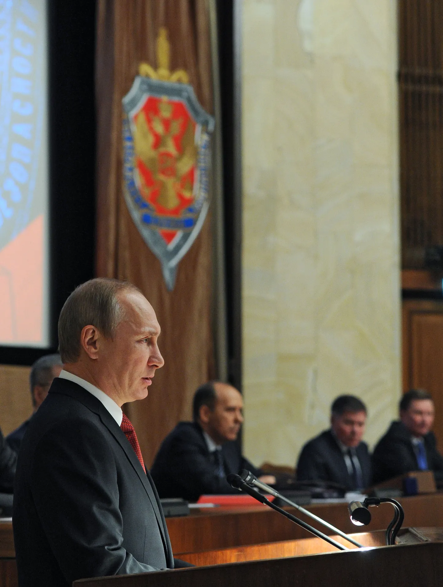 Vene president Vladimir Putin FSB kolleegiumi tänasel istungil.