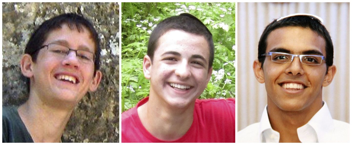 Kolm Iisraeli teismelist, kelle surnukehad juunis leiti.