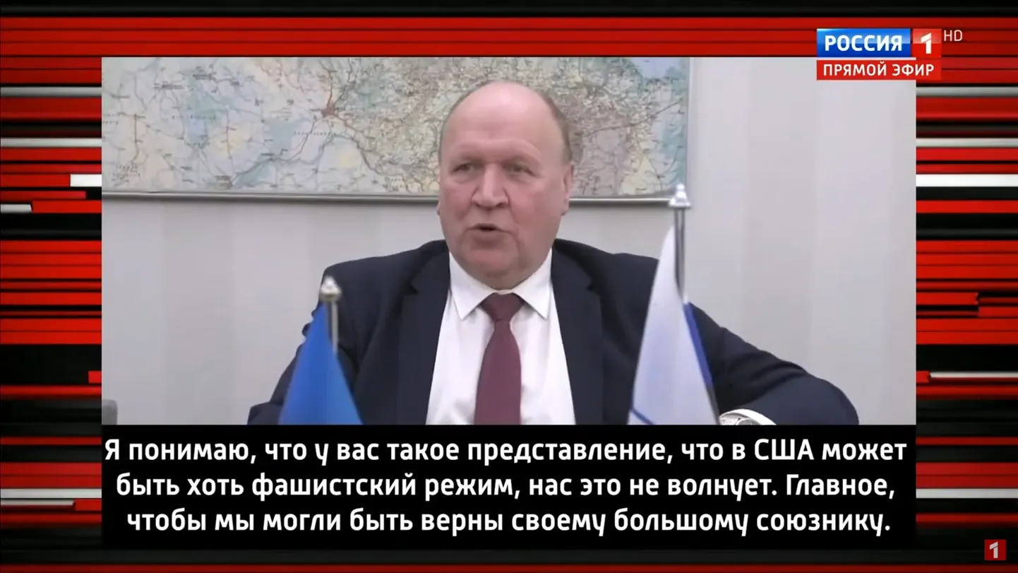 Kaader saatest "Õhtu Vladimir Solovjoviga"