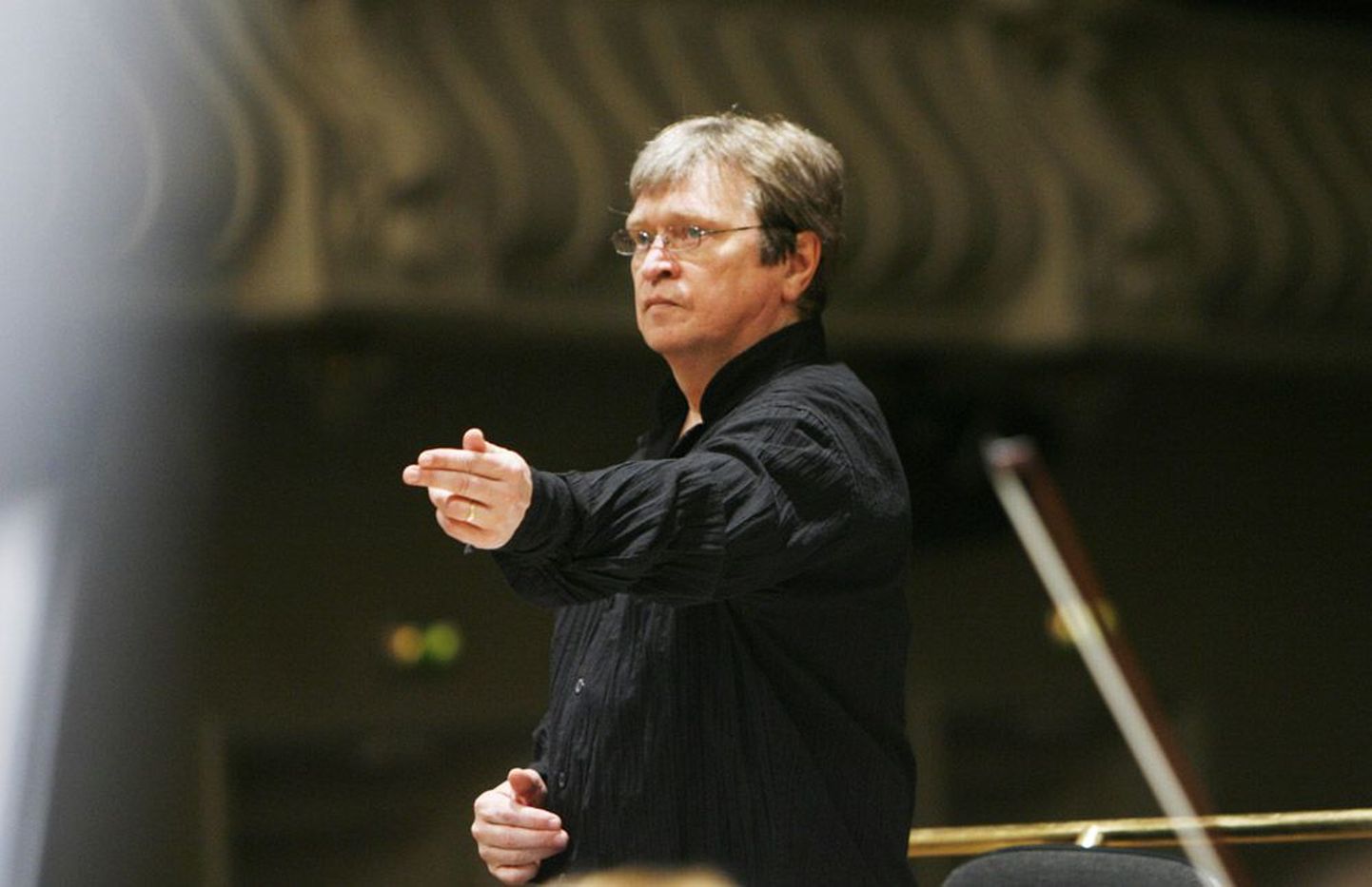 Dirigent Nikolai Aleksejev aktsioonis.