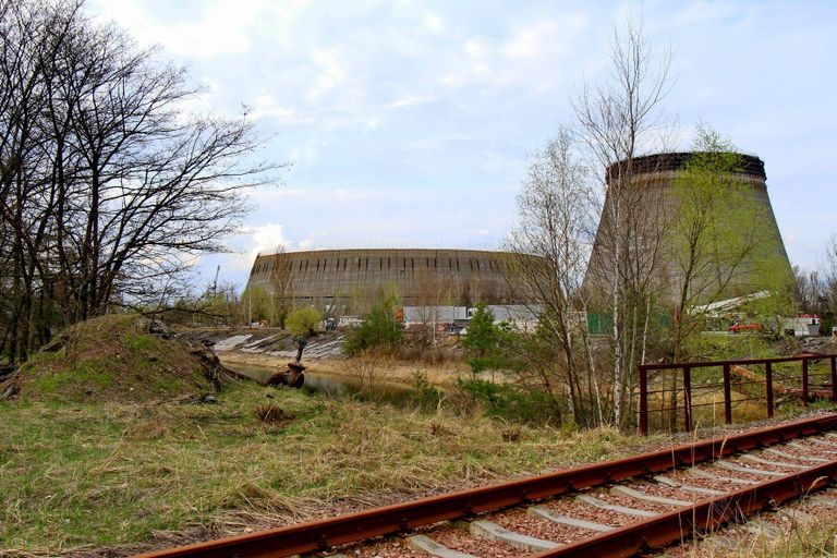 Hüljatud jahutustorn Tšernobolis.