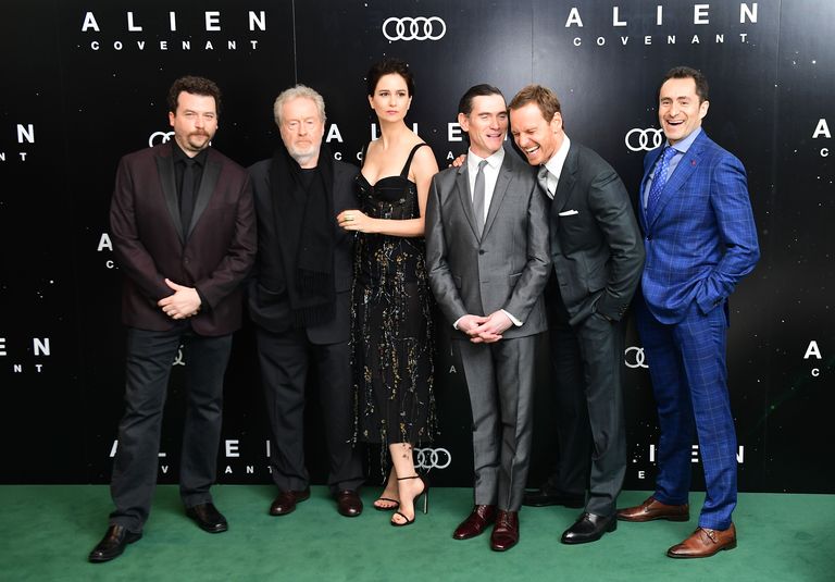 Uue filmi «Alien: Covenant» näitlejad ja režissöör: Danny McBride, Ridley Scott, Katherine Waterston, Billy Crudup, Michael Fassbender ja Demian Bichir