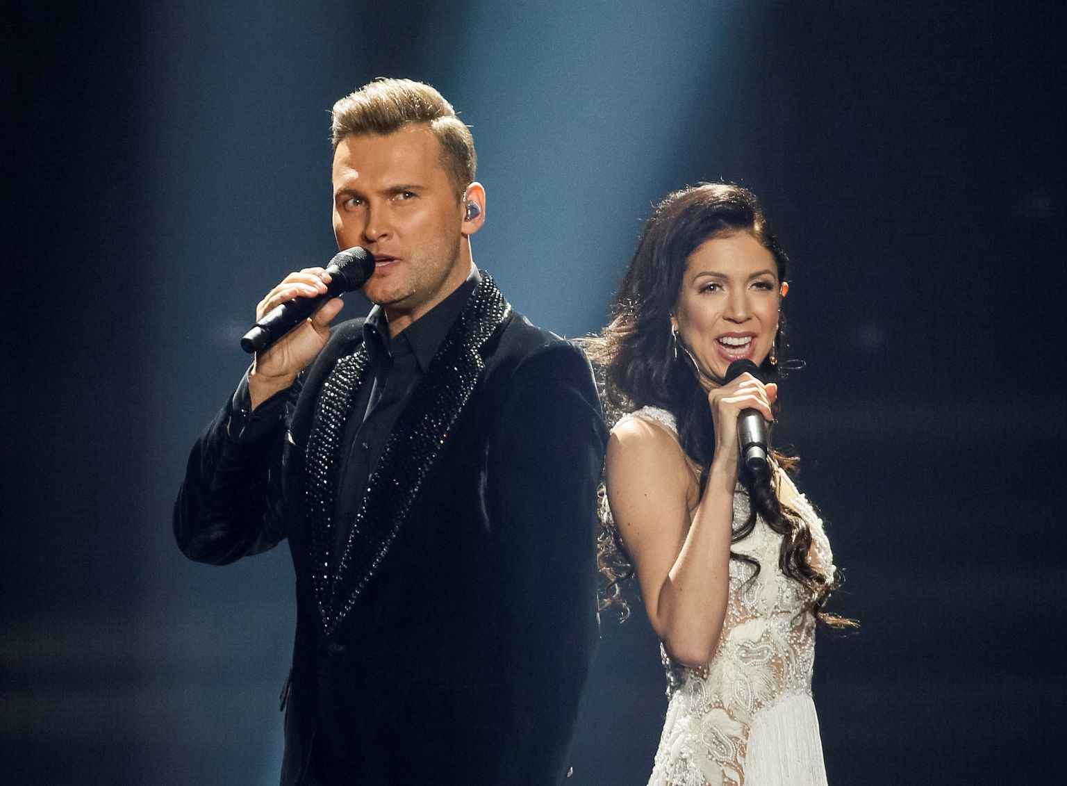 Koit Toome ja Laura Põldvere Eurovisioonil.