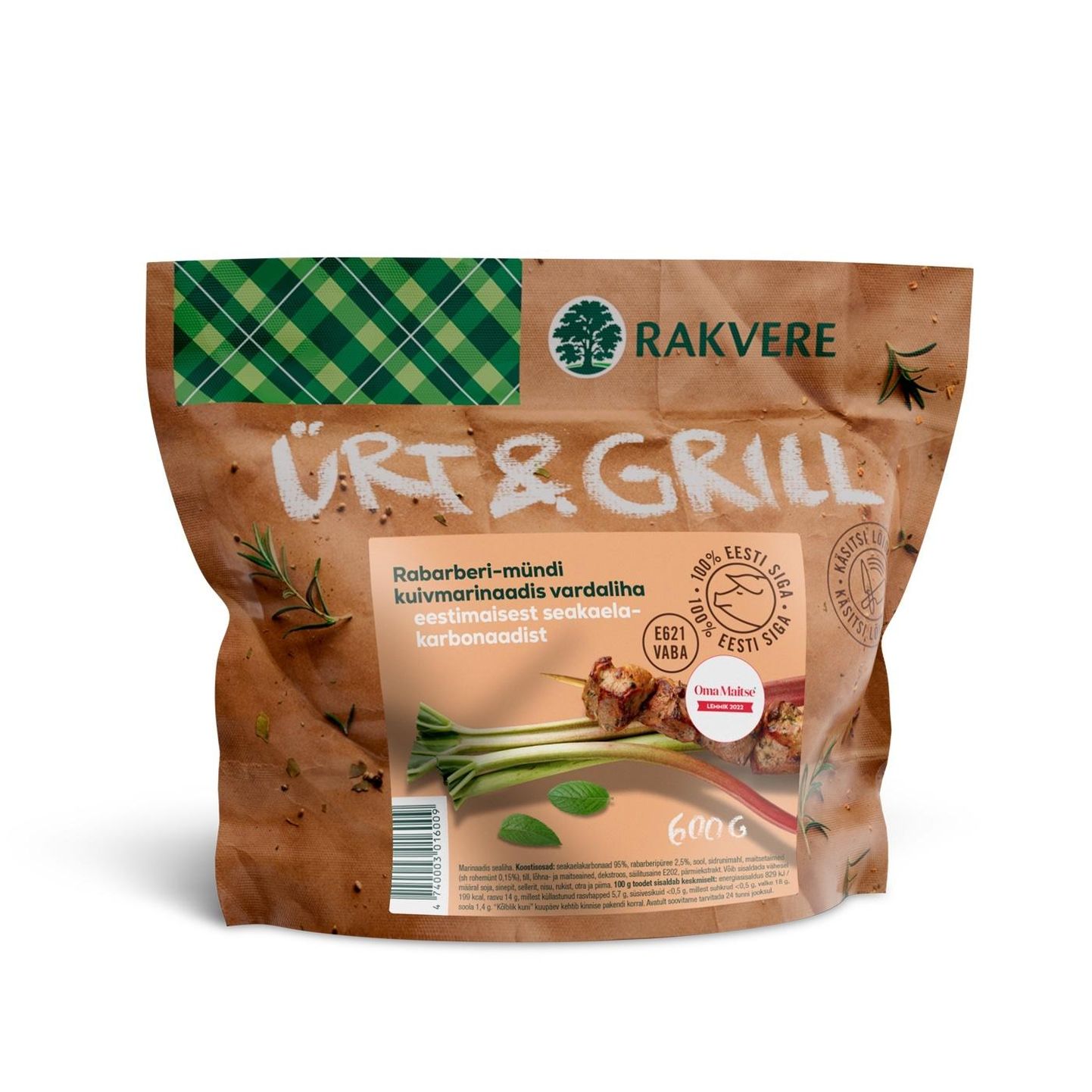Eesti parimaks toiduaineks valiti Rakvere Ürt & Grill rabarberi-mündi vardaliha.