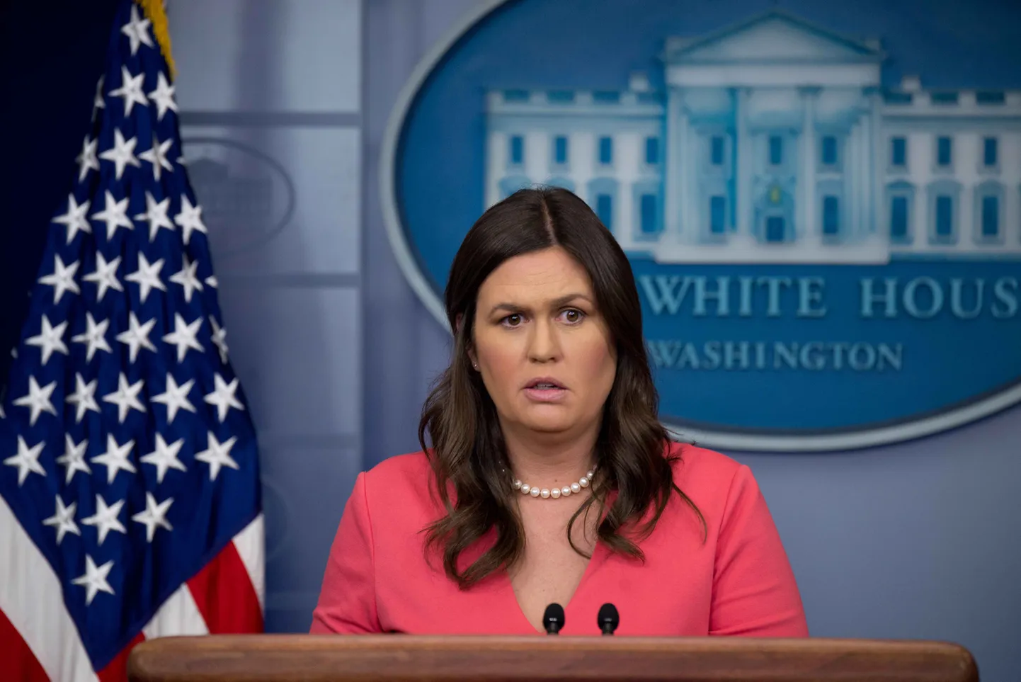Valge Maja kõneisik Sarah Huckabee Sanders.