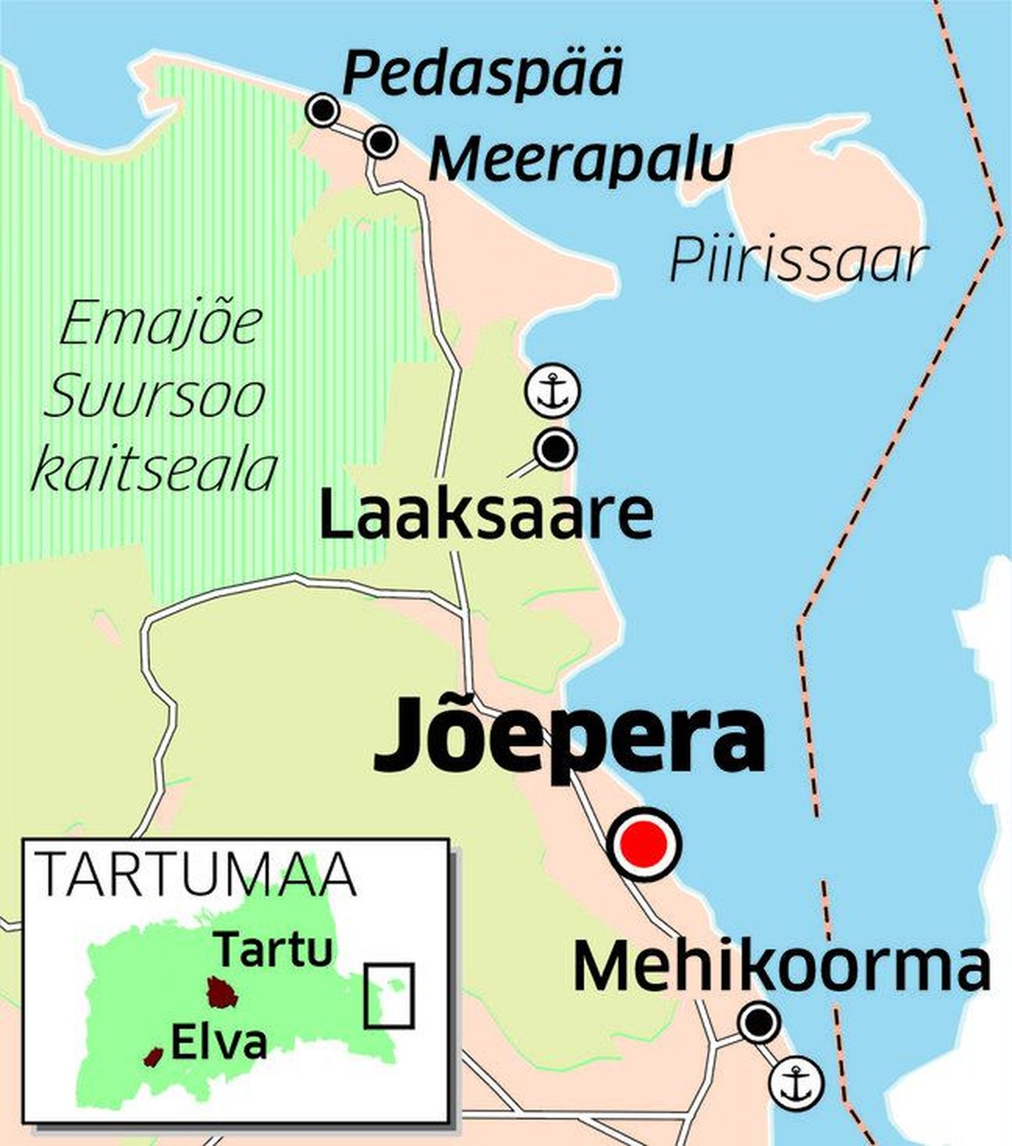Поселок Йыэпера в Тартумаа.