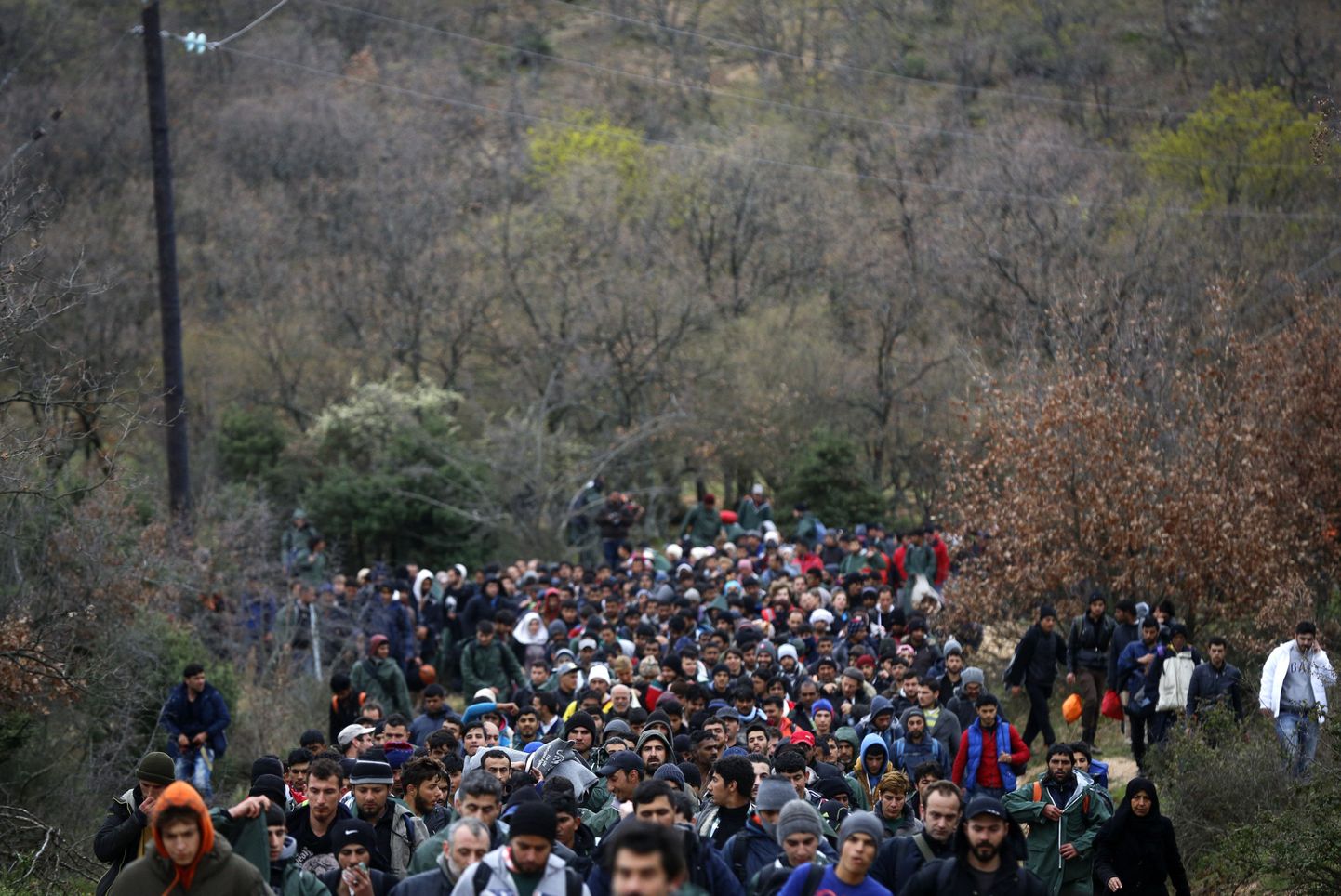 Migrandid teel Kreekast Makedooniasse.