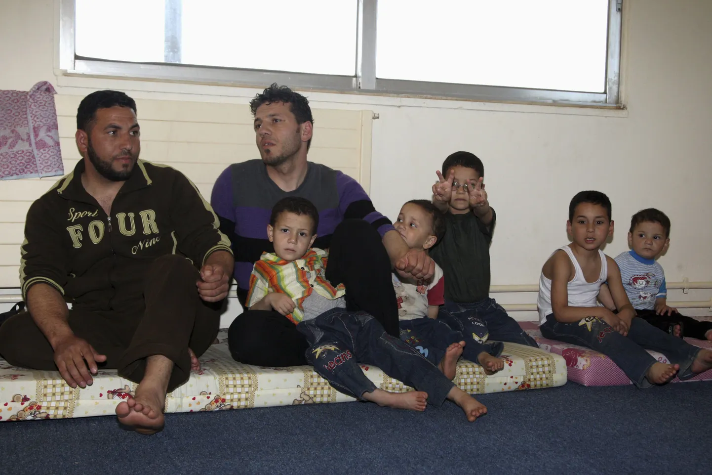 Pildil vägivalla eest põgenenud süürialased Jordaania linnas Al Ramthas ajutises varjupaigas.