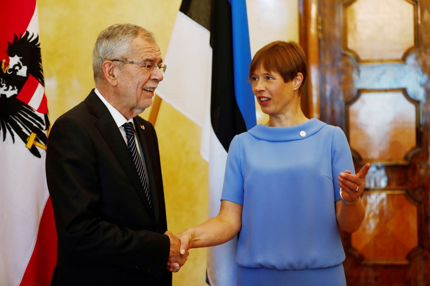 Kaljulaid tervitas Austria president Alexander Van der Bellenit Eestis 2018. aastal