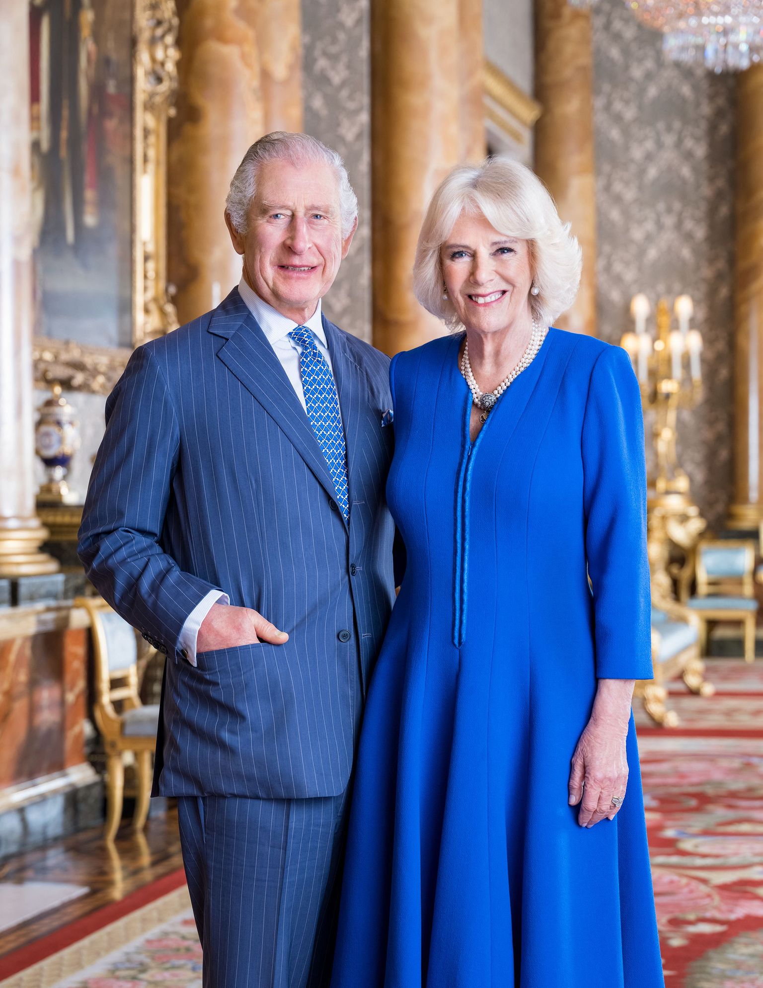 Briti kuningas Charles III ja kuninganna Camilla. Buckinghami palee avaldas foto 4. aprillil 2023