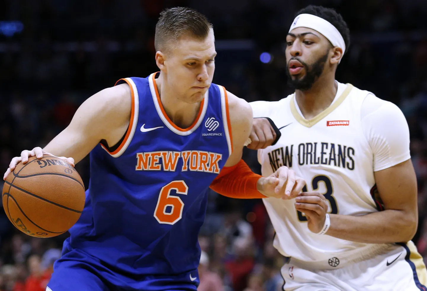 Kristaps Porziņģis un Entonijs Deiviss