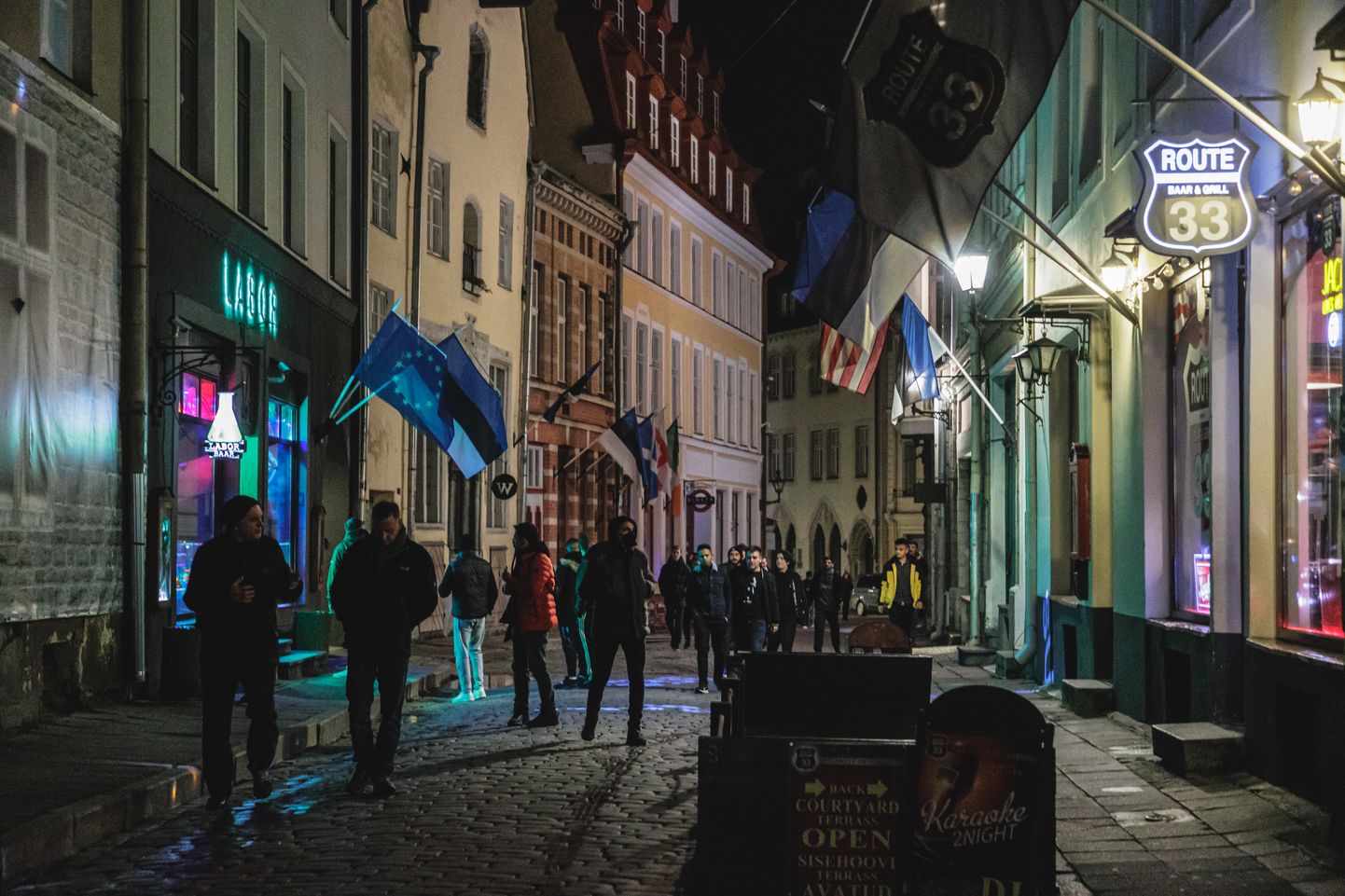 05.11.2021, Tallinn. Linna ööelu piirangute ajal (avalikes siseruumides liikumispiirang alates 23.00)