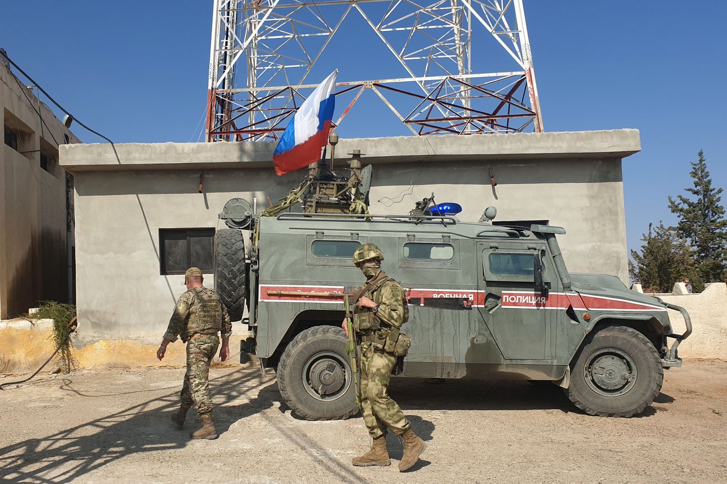 Vene sõjaväepolitseinikud Kobanes.