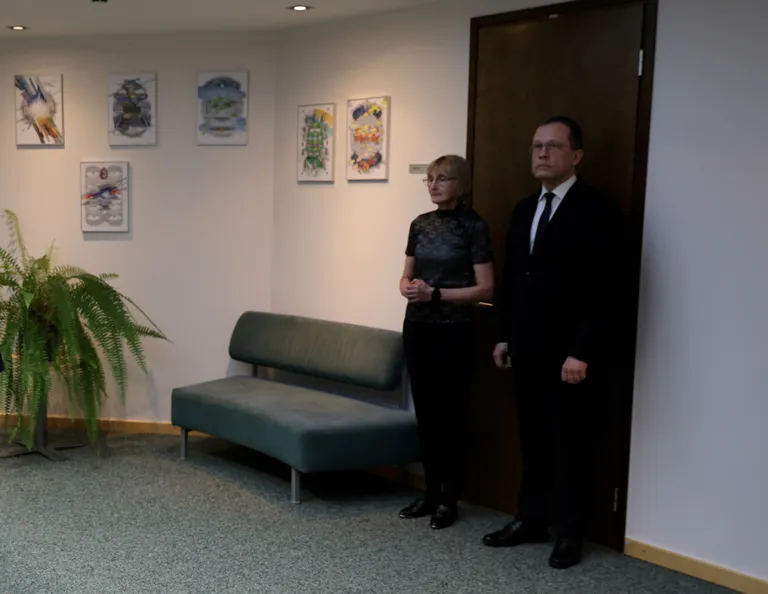 Ülle Jaakma ja Urmas Klaas 2. jaanuari keskpäeval Eesti maaülikooli rektoraadis.